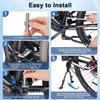 YBLNTEK Bike Kickstand, Adjustable Height Bicycle Double Legs Kick Stands For 24/26/27.5/29 Inch Adult Bikes, Center Mount Bicycle Kickstand For