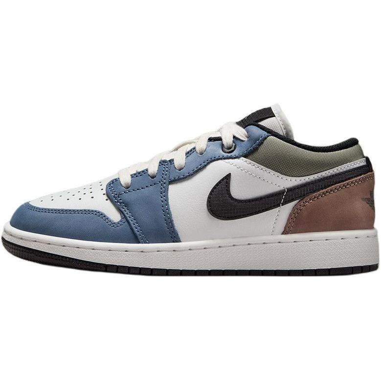 Jordan Air Jordan 1 Low top Basketball Shoes White Blue Unisex HV5973-101