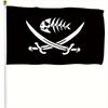 Eine einseitige große Piratenfisch-Schwertflagge Wanddekor Banner Poster Flagge, Windfähnchen Schild, Mehrere Größen erhältlich, Lebendige Farben, für Außenbereich,
