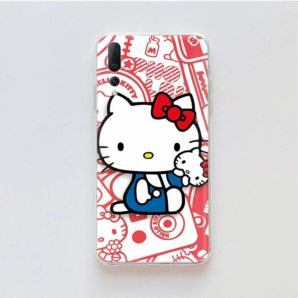 Transparent Case for Samsung A04 A14 A23 M33 M53 Realme 10 9 C35 C55 VIVO X80 Infinix Hot 30 Note 11 Tecno Spark 8P Pro L-22 Hello Kitty
