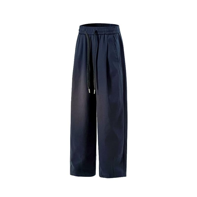 Mingge | New loose straight cotton eight-point pants men's solid color simple and versatile sports casual pants