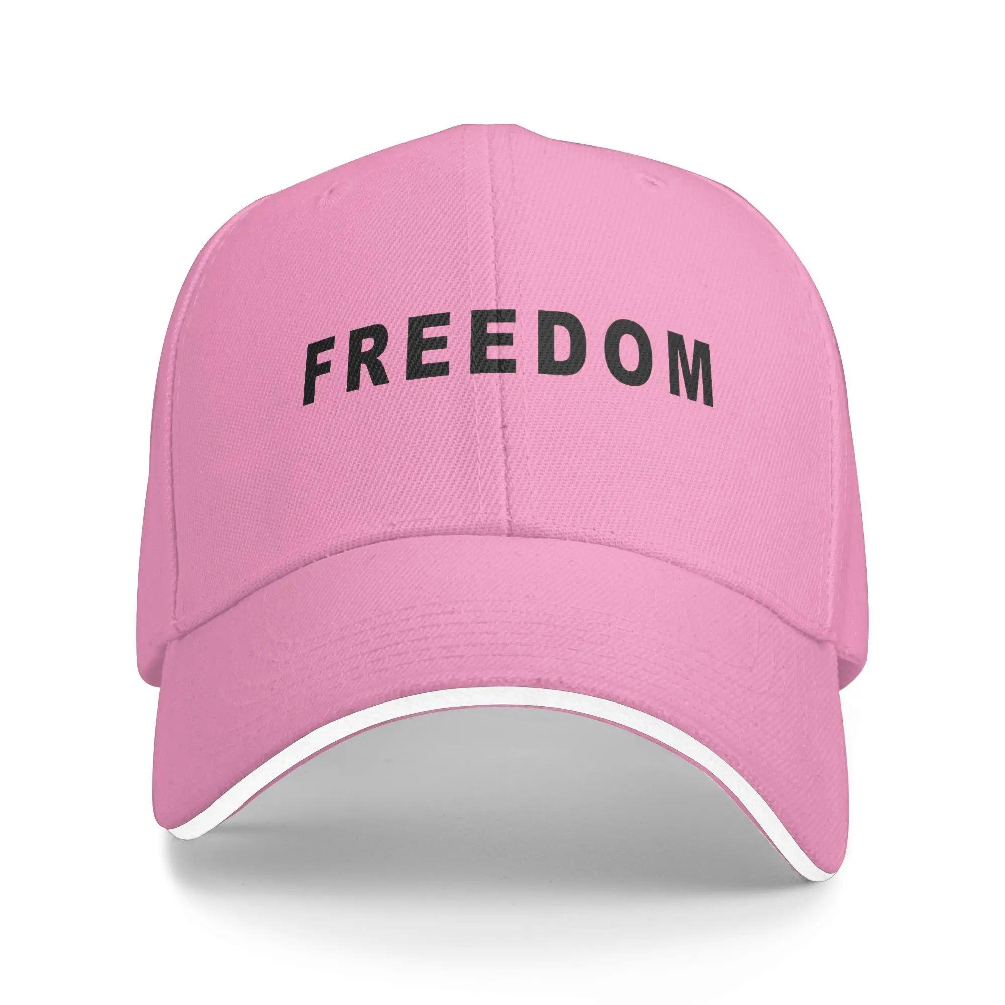 

Freedom Print Baseball Cap Casual Unisex Men Hip Hop Hats Design Outdoor Gym Baseball Caps Gift Idea Fashion Adjustable рожевий