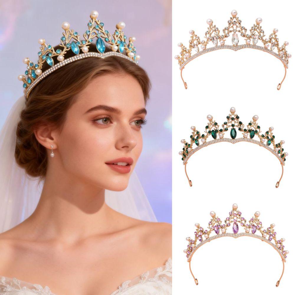 Baroque Vintage Queen Crown Rhinestone Bridal Tiara Wedding Hair Accessories  Pageant Competition