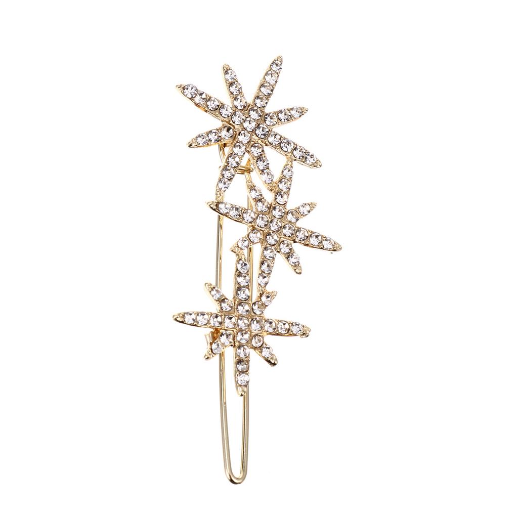 Fermacapelli con Strass Barrettes Stella Lucida Cristallo per Donne Signore Bambini Clip per Frangia Fermacapelli di Natale