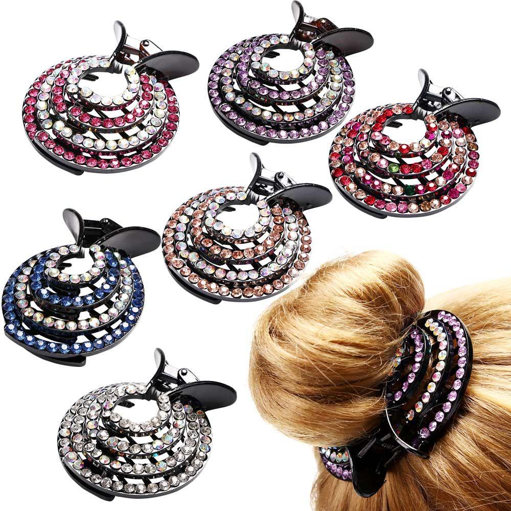 Kristall Mode Haarklammer Zopfbefestigung Haarspangen Haargriff HaarAccessoires Haarnadeln Klemmen Haarknotenhalter