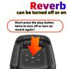 High-Power Wireless Speaker with Subwoofer - Sleek Black, Wireless-Enabled, Large Outdoor Sound System with Vibrant Part Disco Lights