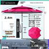 Adjustable Sunshade Umbrella for Fishing, Camping, and Outdoor Use with Black Glue Sun Protection