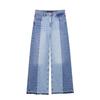 Kaslead New Women Clothes Western Style All-Match Patchwork High Waist Wide Leg Jeans 6164195