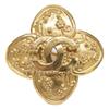 CHANEL [Excellent Condition] 96A Flower Motif CC Logos Pin Brooch goldUsed