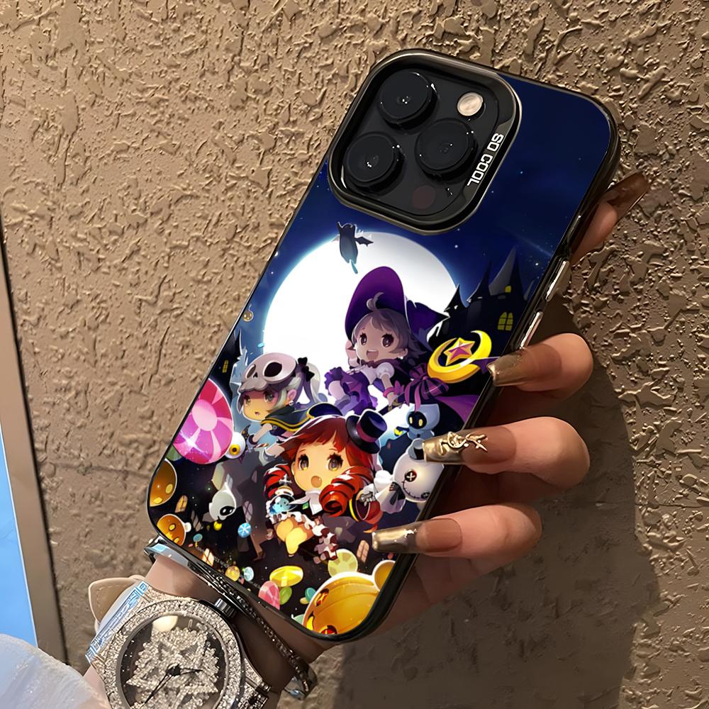 MapleStory Phone Case For 17 Air IPhone 16 Pro Max 15 Pro 14 Plus 12 13 X XS Max 11 Pro Colorful Silver Cover