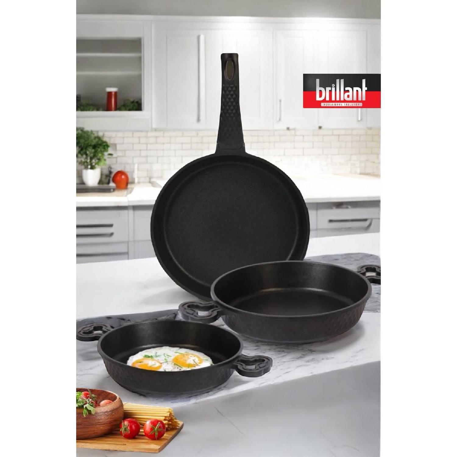 

Sinistra 3-piece Cast Iron Pan Set 18/20/24 Cm Frying Granite Pan Set