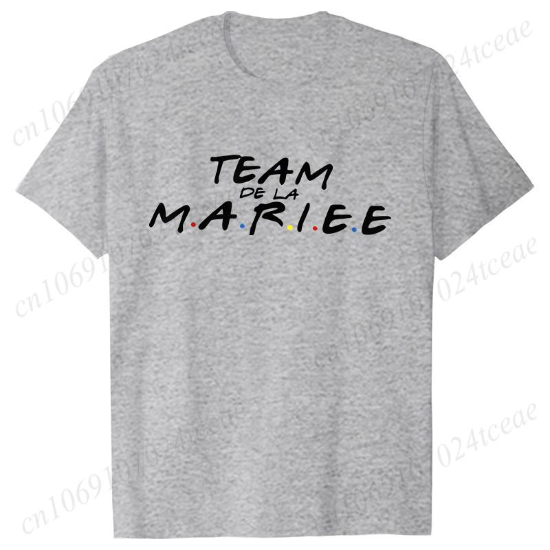 Friends Bachelorette EVJF Party T-shirt French Girls Single Farewell Tops Team Bride Bridesmaid Tees Bridal Shower Wedding Shirt