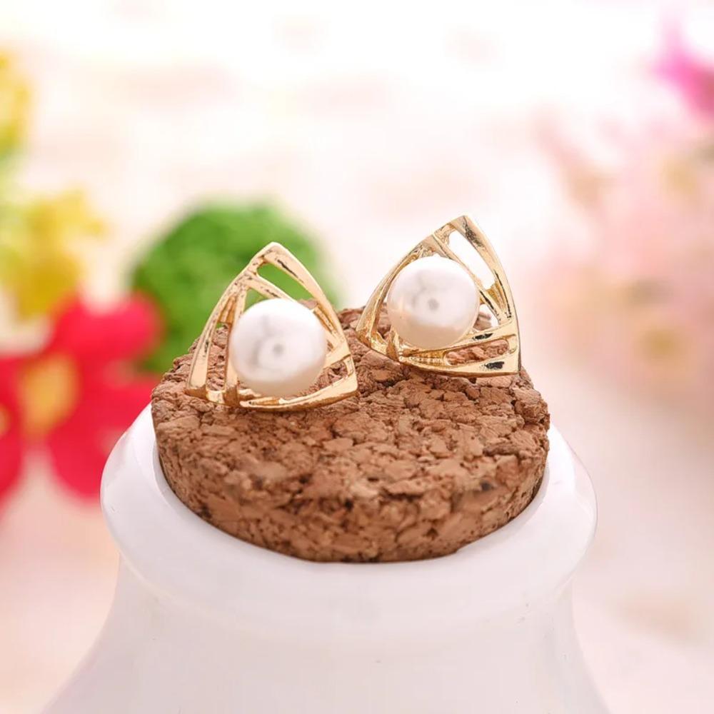 Best Selling Wild Fashion Simple Pearl Bean Earrings Women Girls Earrings Jewelry Crystal Earrings Brincos