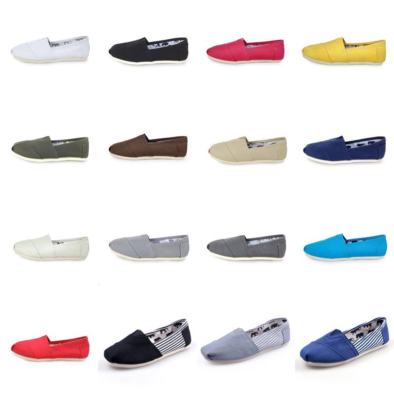 New 2025 Canvas Shoes Men's and Women's Lazy Shoes Solid Color Toms Shoes Thomas Cloth Shoes Mary Shoes Comfortable and Versatile
