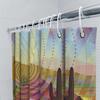 Desert Cactus Shower Curtain Southwestern Boho Nature Scenic Backdrop Bathroom Decor Farmhouse Western Rustic Wall Art Home Deco