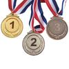 5cm Coin Metal Award Medals with Neck Ribbon Gold Silver Bronze Style for Sports Academics or Any Competition Diameter Gold Coin