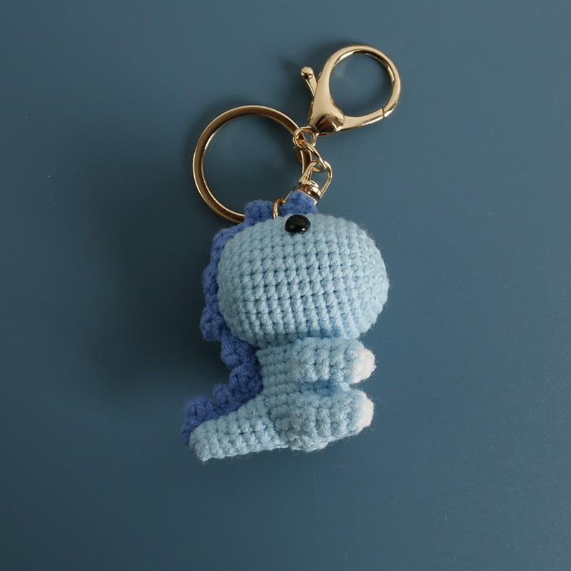 Cartoon Animal Doll Series Crochet Keychain Knitted Rabbit Keychain Cute Bear Keyring For Bag Pendant Custom Accessory