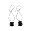 Black Onyx Gemstone 925 Sterling Silver Handmade Jewelry Earrings 1.90" For Gift EE-7-18