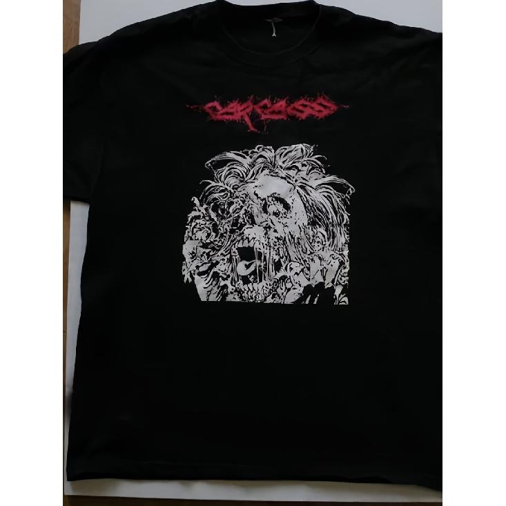 Black Unisex Shirt Featuring a Reprinted Carcass Design, Perfect As a Gift for Fans