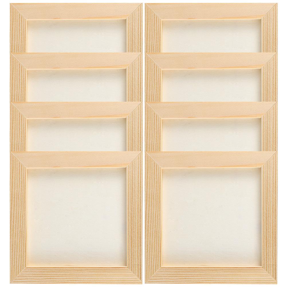 Clay Picture Frame Photo Wood DIY Frames Blank Children Wooden for Kids Painting