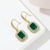 High-Quality Retro Geometric Crystal Glass Earrings