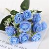 Artificial Rose Flower Bouquet With Silk Material For Home Wedding Decoration