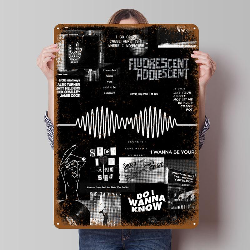 

Arctic Monkeys Collage Tinplate Signs Music Poster Home Decoration Living Room Custom Metal Sign for Wall Art Decoration Bar 7.9x11.8In(20x30cm)