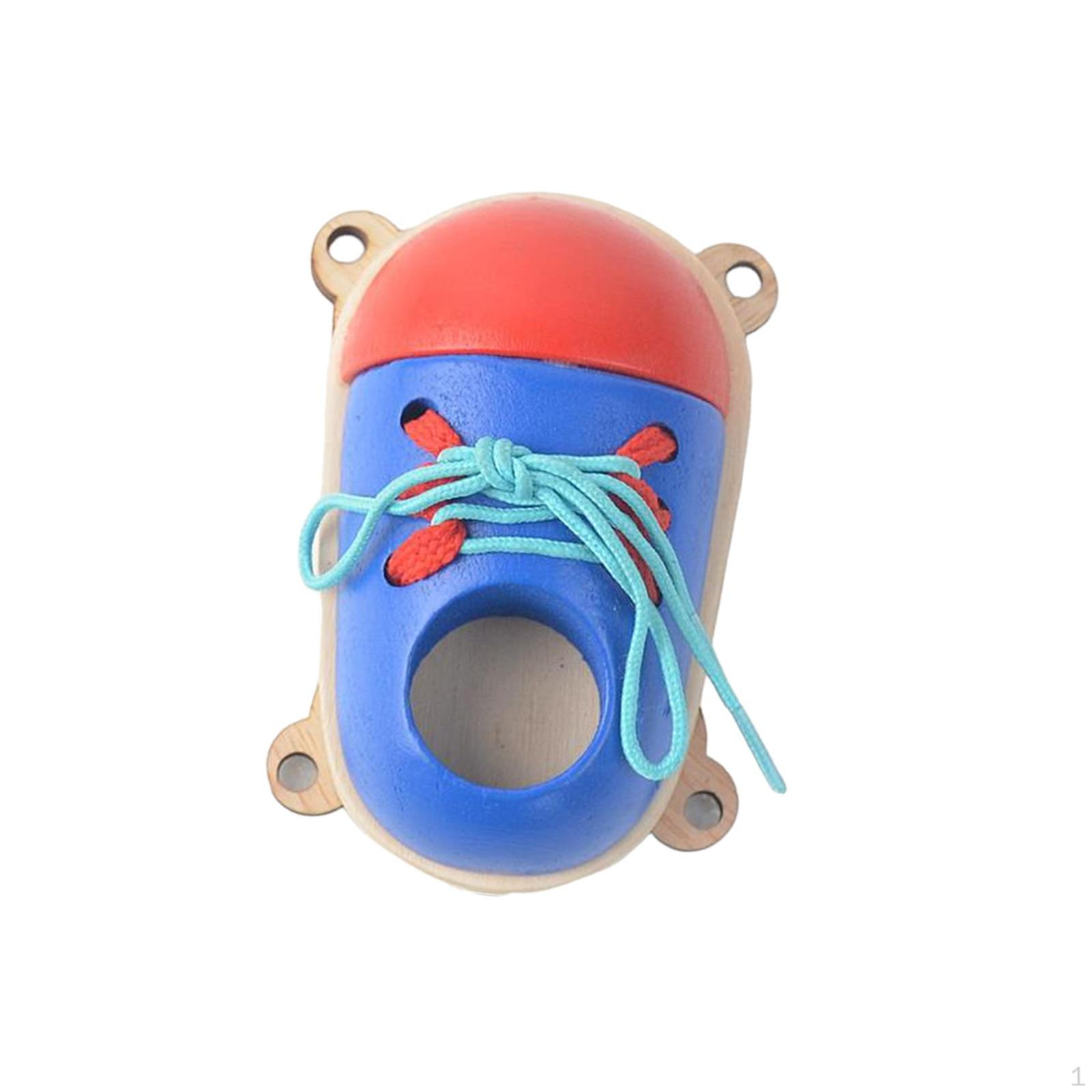 Activity Board for Preschool Children - Montessori Sensory Learning Tool wooden shoes
