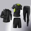 Men's Quick-Dry Sports Suit: High-Elastic Fitness Tights for Running, Training, Basketball, Cycling, Morning Jogging - Perfect for Spring & Autumn.