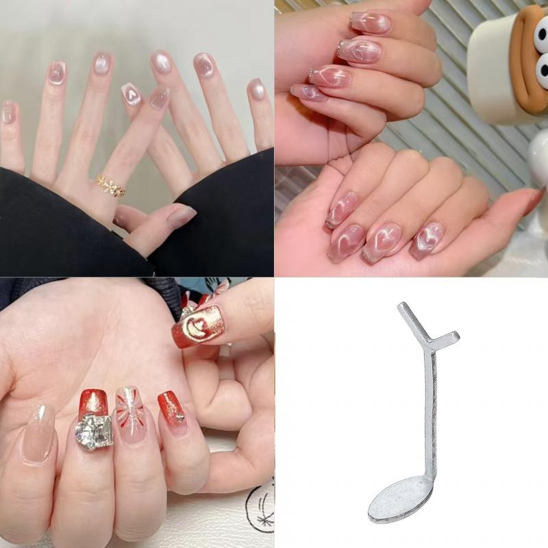 Hartvormige Kattenoog Magneet Y-vorm Kattenoog Nagelmagneet Set Liefdespatroon Magneet Geschikt voor DIY Gel Polijsten Magnetische Tools