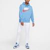 Nike Sportswear Logo Print Pullover Hoodie Men Tops Blue CZ9129-461