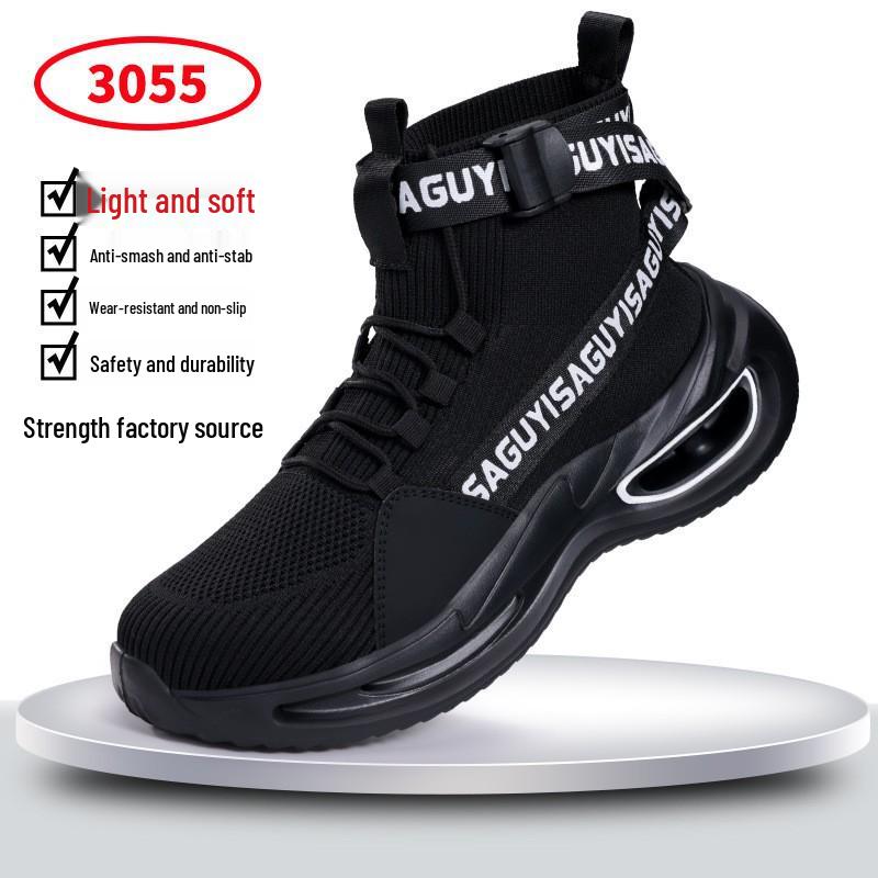 Men's Steel Toe Safety Shoes: Anti-Smash, Anti-Puncture, Wear-Resistant, All-Season Work Protection