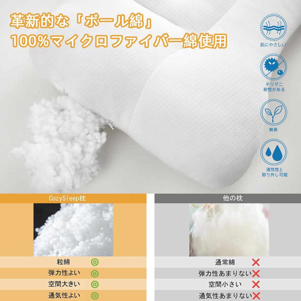 CozySleep Memory Foam Kissen, 3cm Niedrig, Weich, Keine Nackenschmerzen [Verhindert Schnarchen durch Öffnen der Atemwege], Höhenverstellbar, Perfekt zum Schlafen,