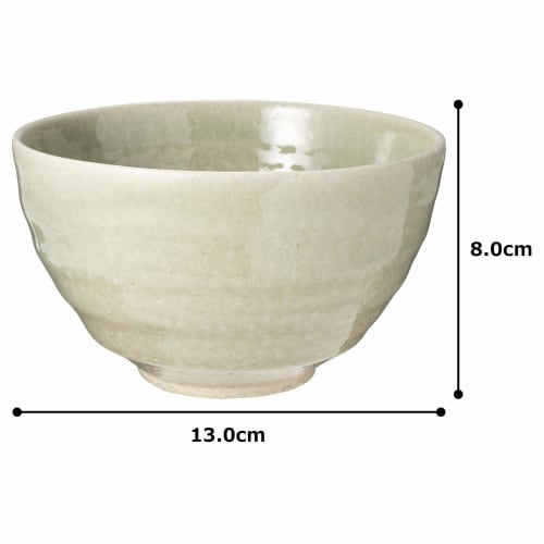Marui Seito Shigaraki Ware Hechimon Matcha Bowl, Meizan Kiln, Green Glaze, Diameter: Approx. 13.5cm X Height: 8cm, Made In Japan, Ceramic, MR-3-2702