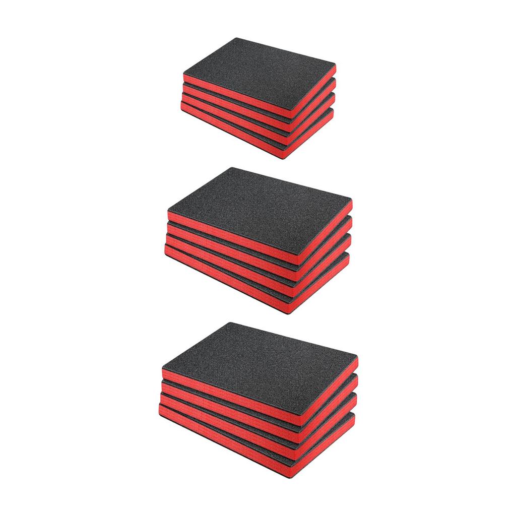 4x Craft Foam Inserts for Cases Reliable Protection Professional Liner Cuttable for Storage Organizer Crafts Padding Tool Box