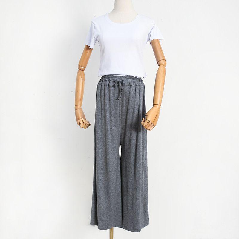 

Экспортные Модные Весенне-Летние Новинки Европейский и Американский Стиль Свободного Кроя Большого Размера Свободные Брюки Модал Повседневные Шорты-Кюлоты Dark gray Free size [45.00 kg-80.00 kg]]