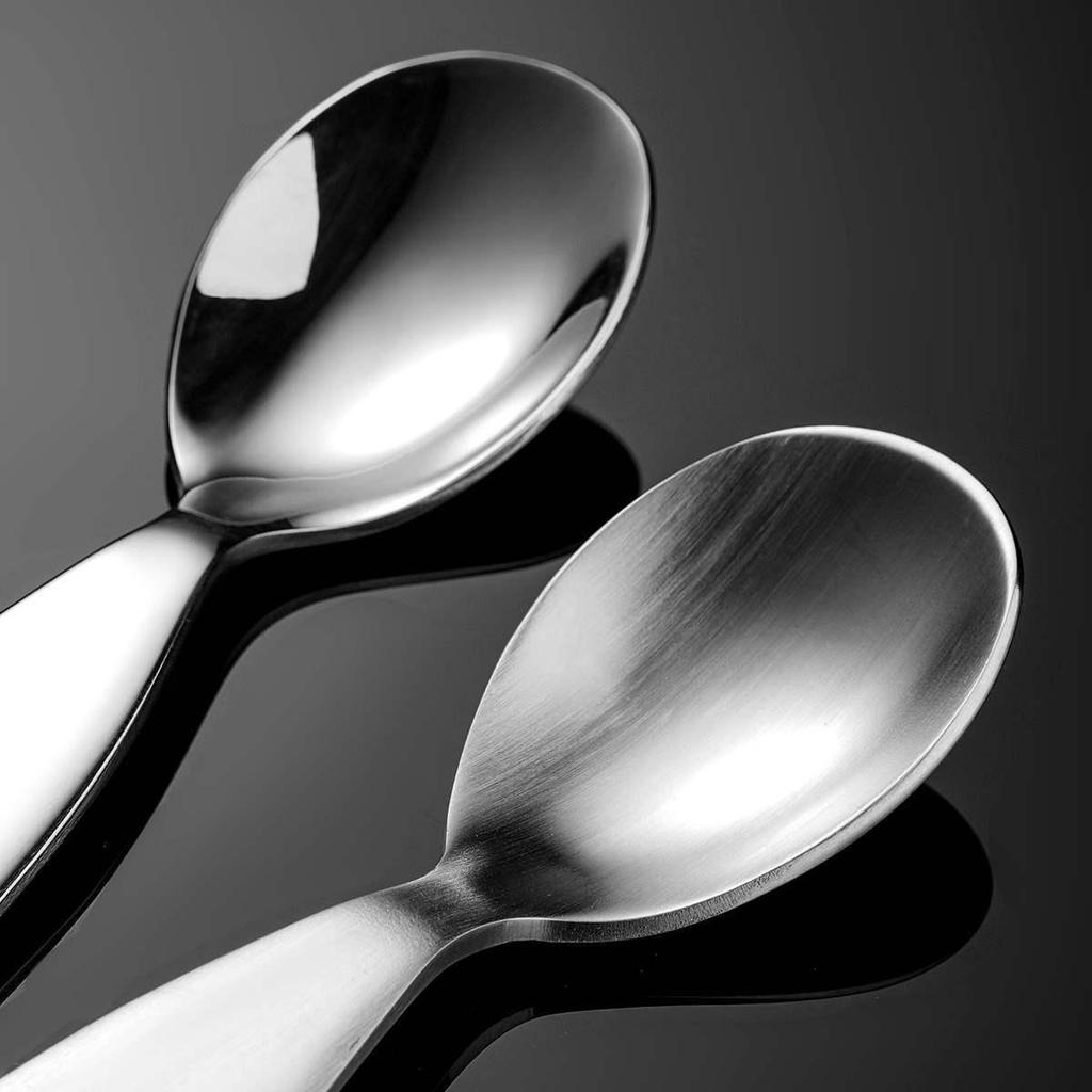 Premium 304 Stainless Steel Child's Dessert & Soup Spoon Set with Flat Bottom & Children's Fork