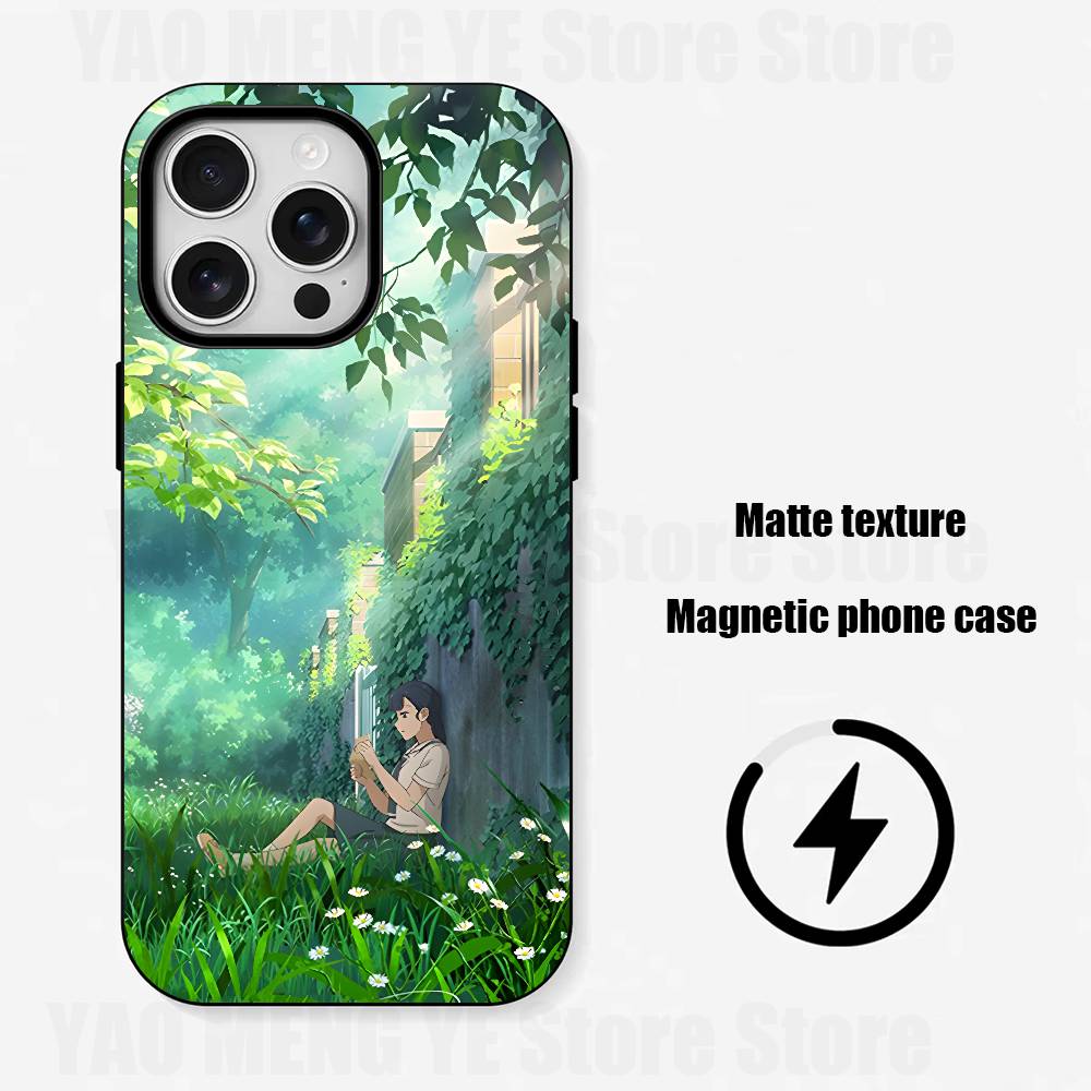 

Your Letter Anime Matte Silicone Soft Case For iPhone 17,17E,16,16E,15,14,13,12,11 Pro Max For Magnetic Shell Frosted Cover iPhone13PROMAX