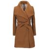 Womens Long Coat Warm Wool Lapel Trench Jacket Cardigan Long Slim Overcoat