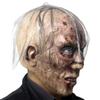 Máscara de látex de zombi de Halloween, accesorios aterradores para sala de escape