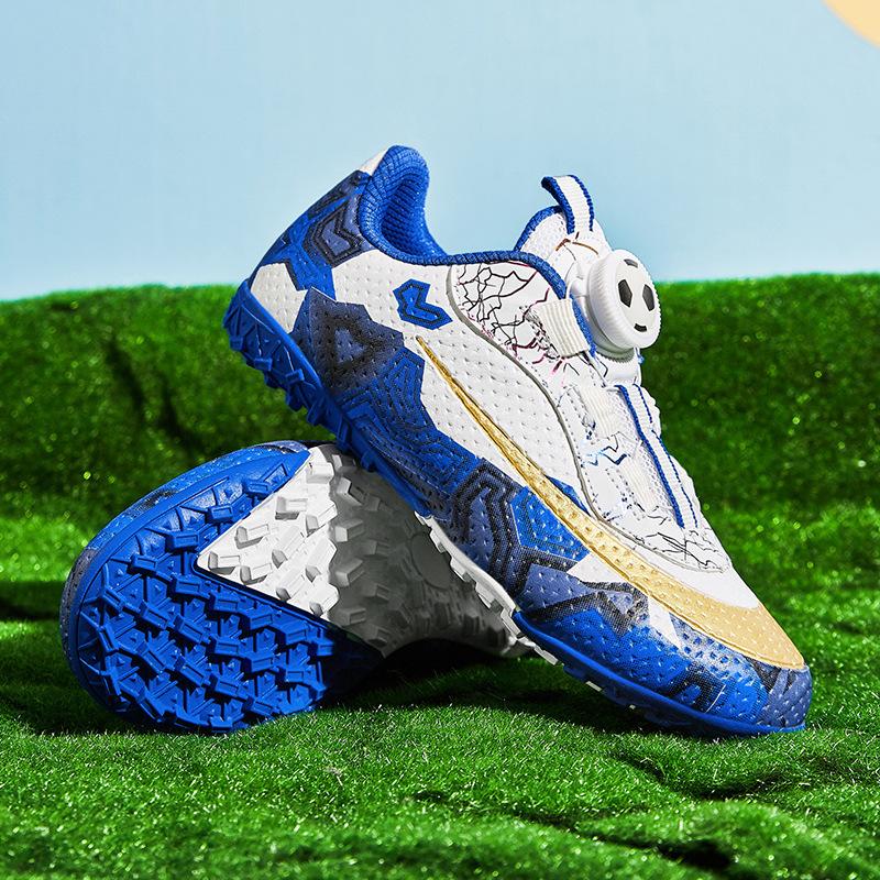 New Children's Rotating Buckle Broken Nail Training Football Shoes, Girls and Boys, Primary School Students Sports Competition Training Shoes Men