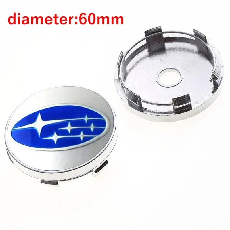 4PCS 60mm Car Wheel Covers Rims Center Hubcap Emblem For Subaru WRX Forester XV Outback Impreza STI Legacy BRZ Tribeca X666