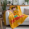 Tuniu Cute Christmas Deer Fleece Blanket Soft Warm Throw Sofa Bed Bedroom Gift Idea