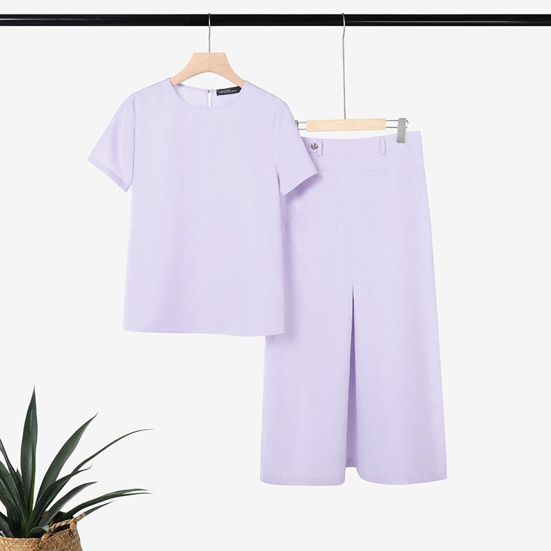 ZANZEA Women Short Sleeve Blouse and Skirts Casual Two Piece Suit Sets