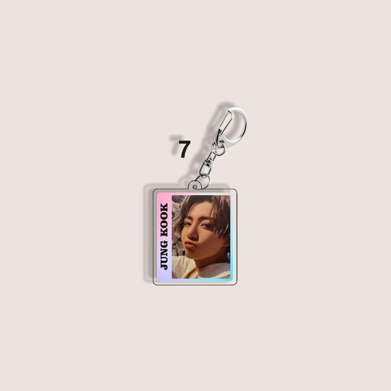BTS Square Individual Member Keychains, Baby Pendants, Clothing Accessories, Wallet Charms, Celebrity Merchandise