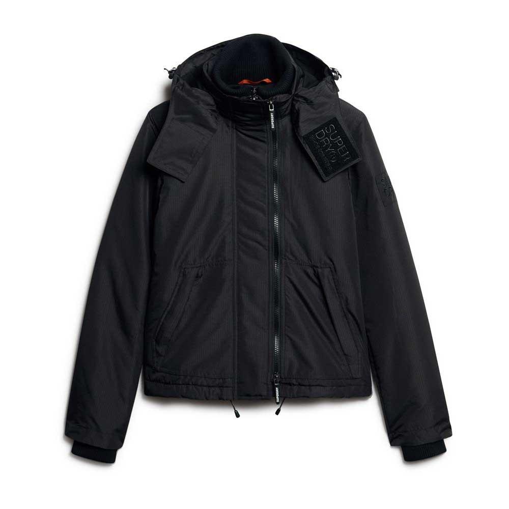Superdry Damen Schwarz Regenjacke Mit Kapuze Für Mountain - Bild 2