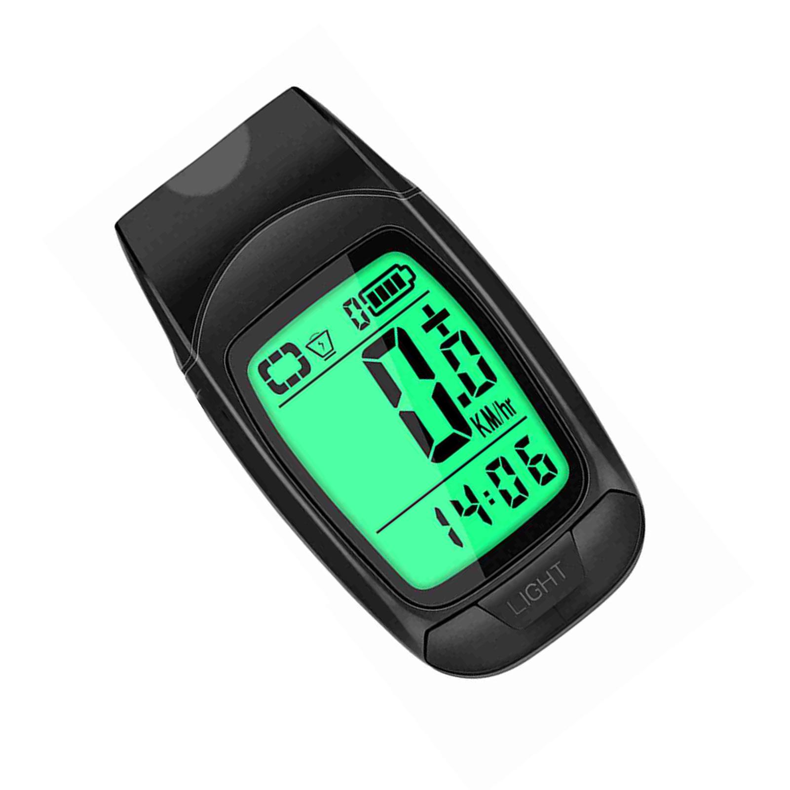 

3 in 1 Bike Computer with Hdlight Horn IP64 Multifunction Cycling Bike meter Large LCD Screen Black