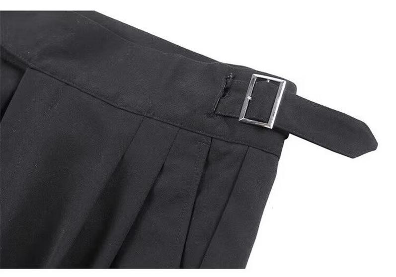 Men's Retro High-Waist Slim-Fit Trousers: Korean-Style, Solid Color, Straight-Leg, Autumn Casual Pants.