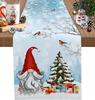Christmas Gnomes Xmas Tree Linen Table Runner Party Decor Winter Xmas Snowflake Kitchen Table Runner Christmas Decorations