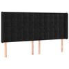 VidaXL LED Headboard Bedroom Furniture Double Bed Accessory Head of Bed Frame Interior Black 3124538